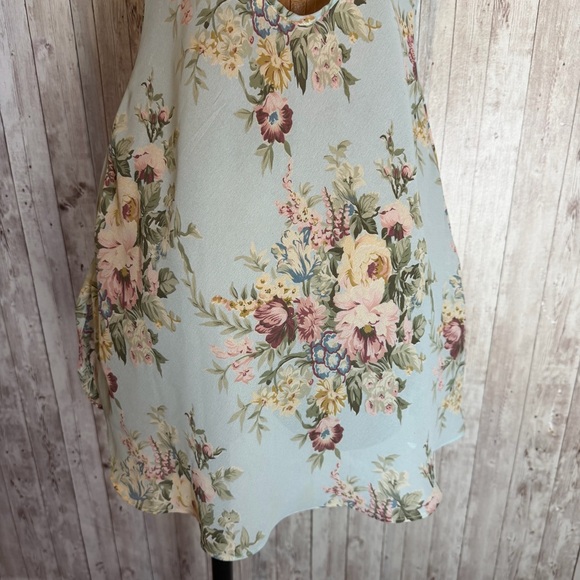 Vintage Victoria’s Secret Gold Label Floral Slip Chemise Crisscross Back - Picture 4 of 5